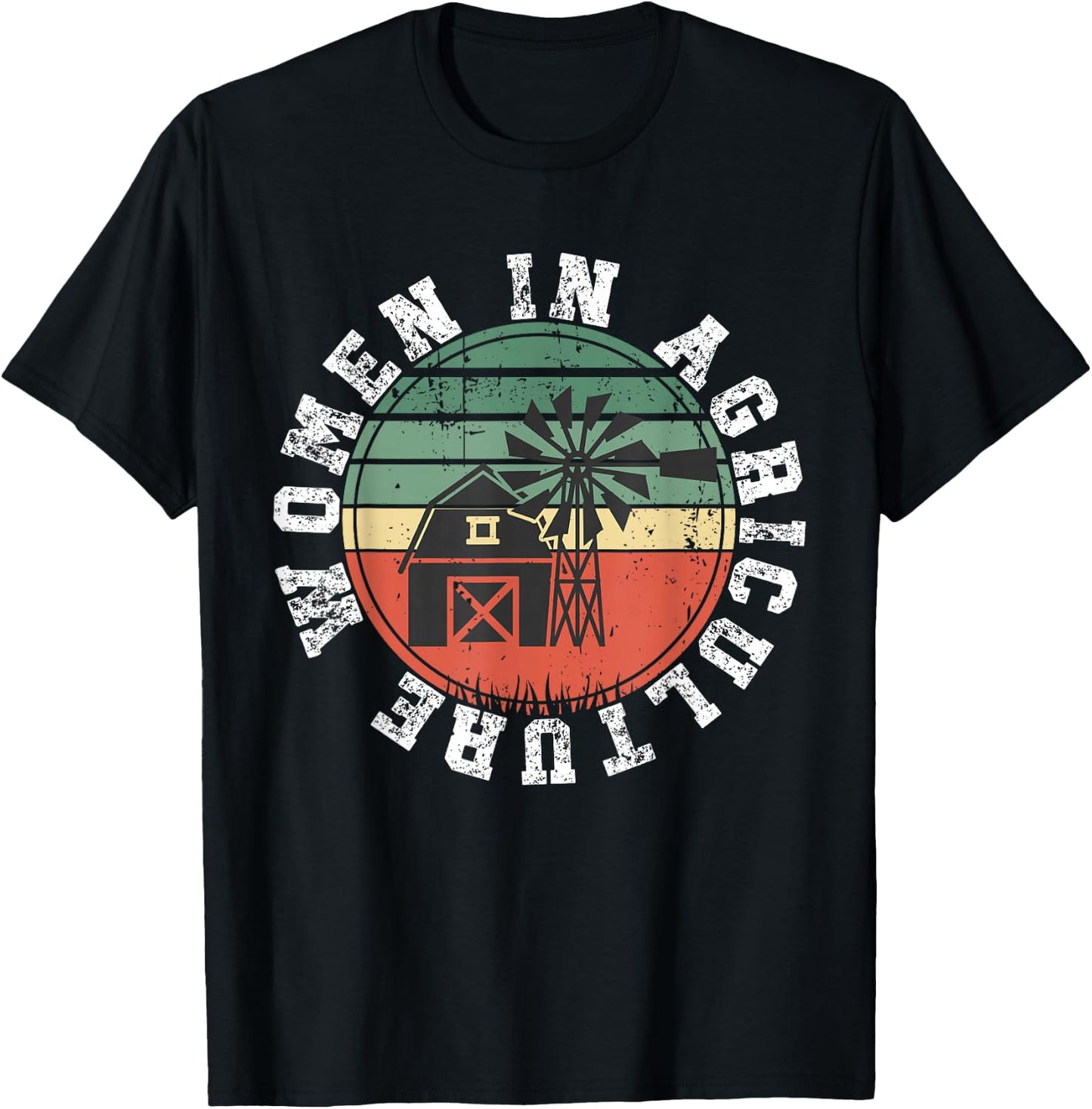Women in Agriculture AG Vintage Support Farming Retro Female T-Shirt - T-Shirt | Black