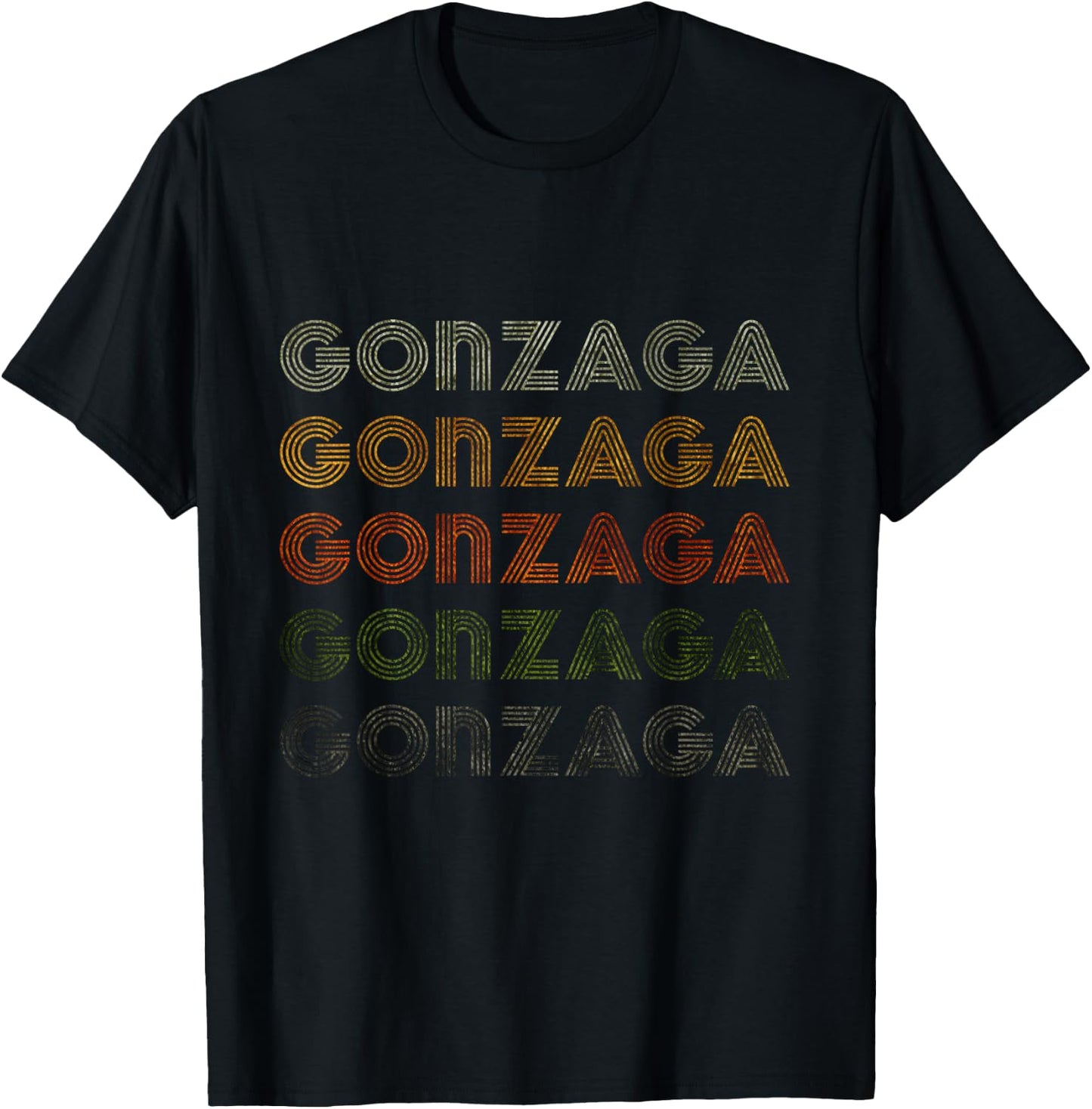 Love Heart Gonzaga Grunge Vintage Style Black Gonzaga T-Shirt - T-Shirt | Black