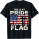 This Is My Pride Flag Jesus Cross USA American 4th of July T-Shirt - T-Shirt | Black