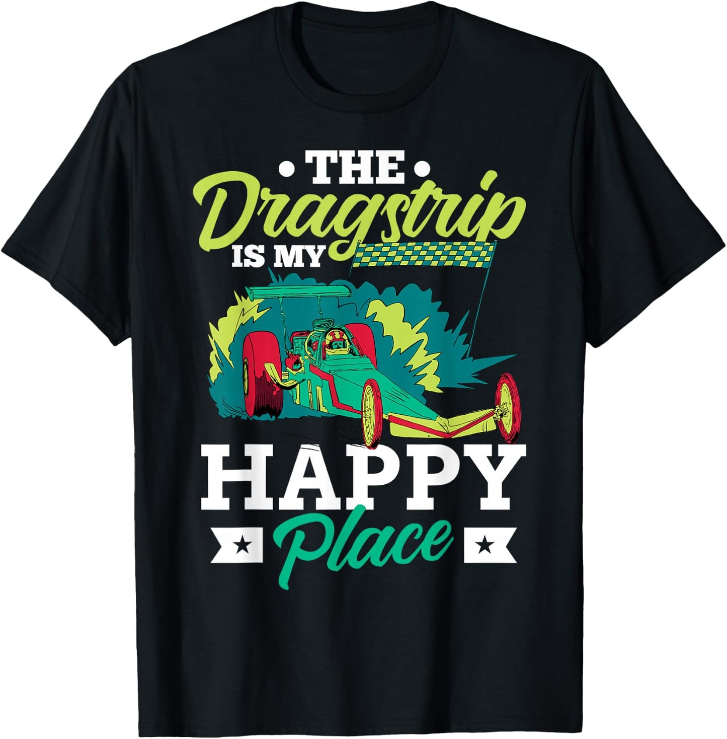 Drag Racing Car Race Motorsport Racetrack T-Shirt - T-Shirt | Black