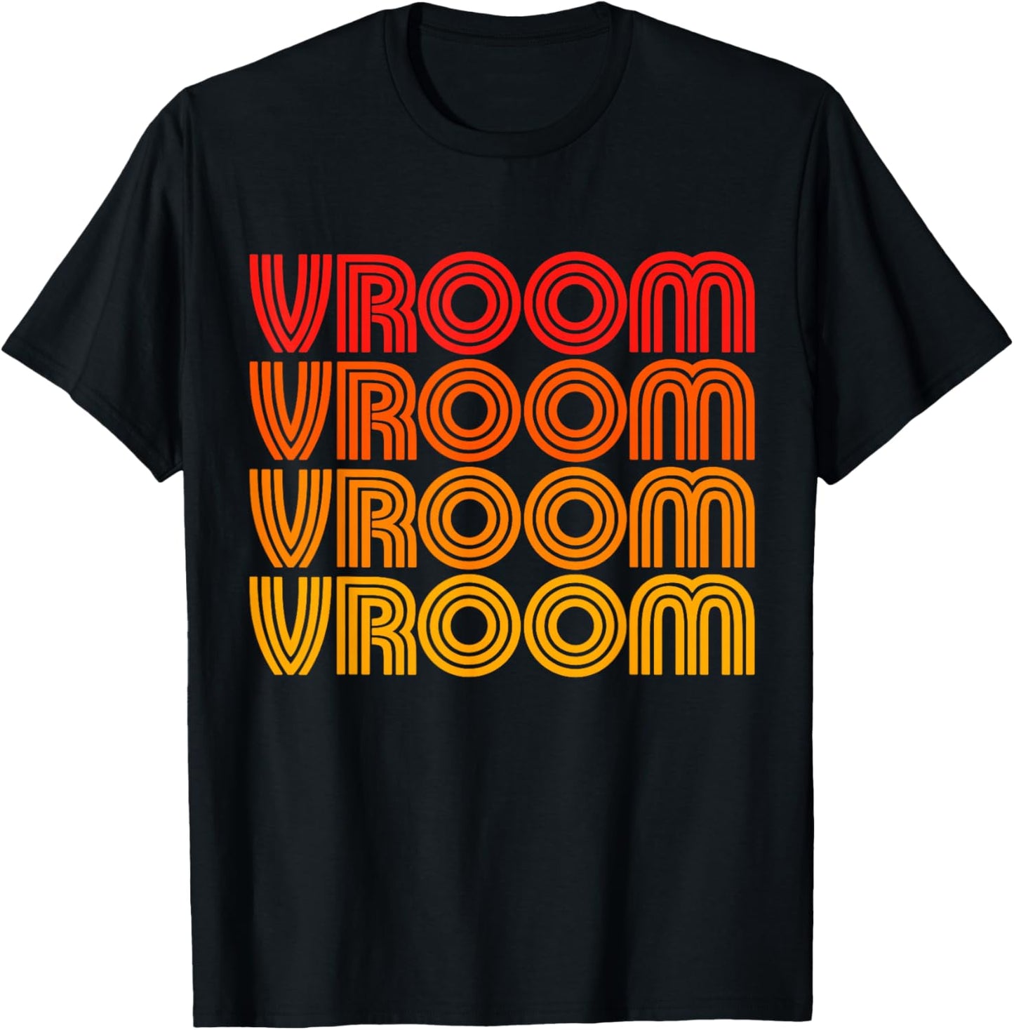 Vroom Funny Retro Vintage Car Auto Show Classic Lover Fan T-Shirt - T-Shirt | Black