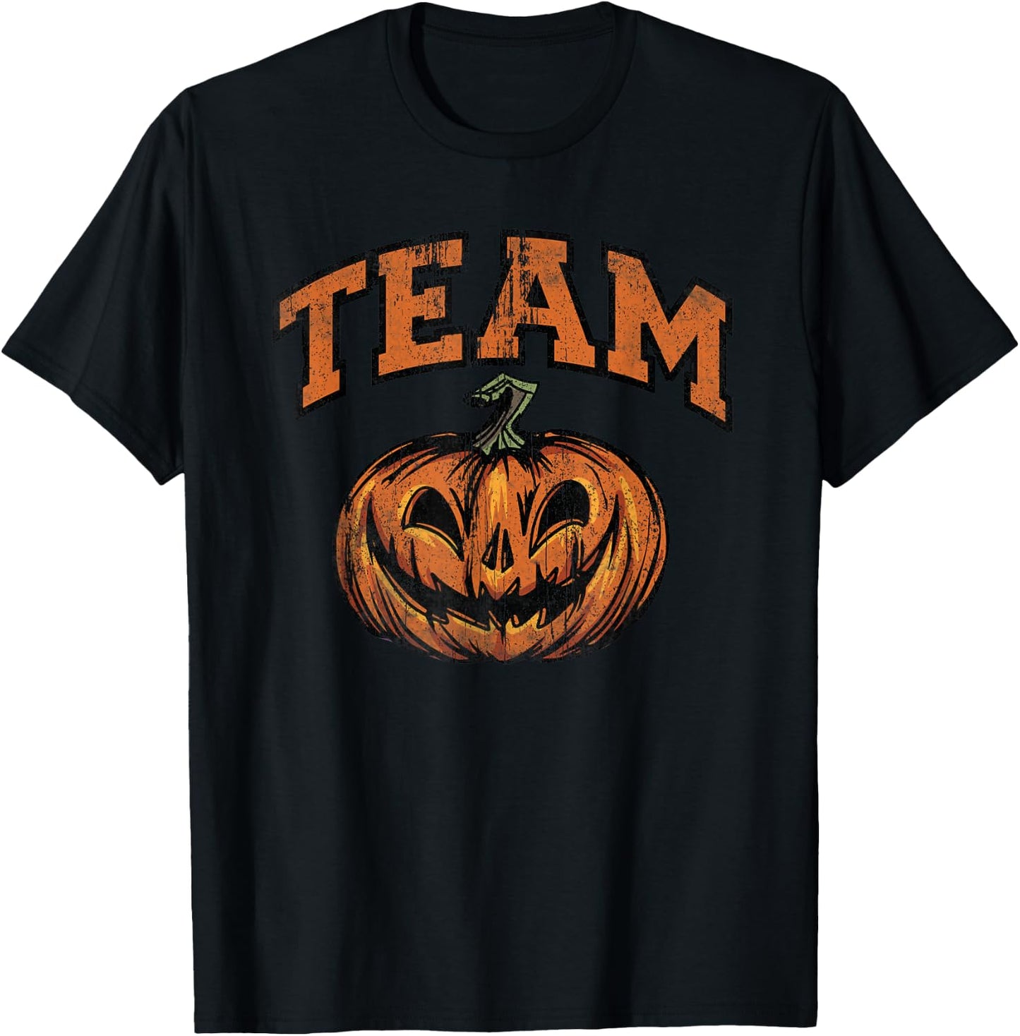 Retro Jack o Lantern Halloween Team Pumpkin T-Shirt - T-Shirt | Black