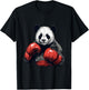 Panda Bear Wearing Boxing Gloves - Funny Boxing T-Shirt - T-Shirt | Black