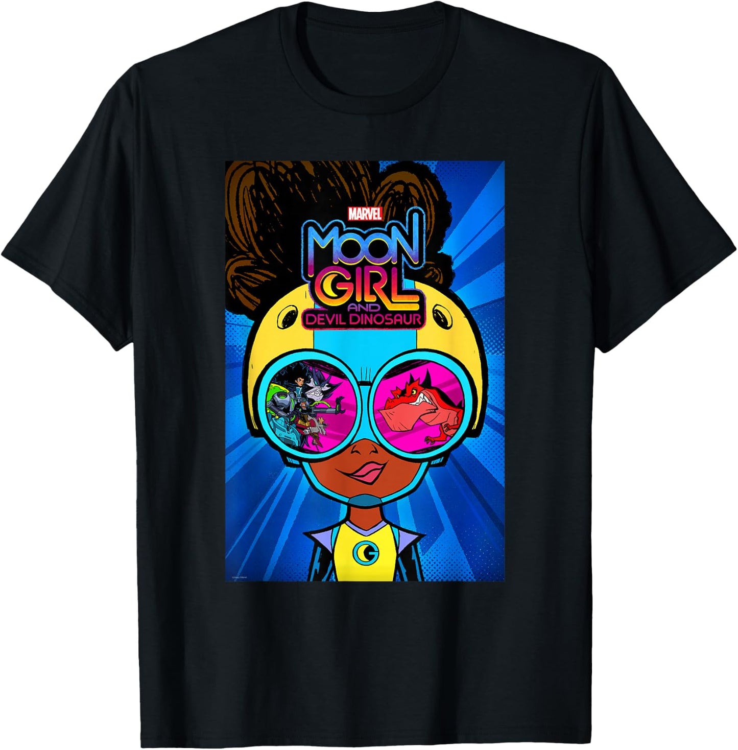 Marvel Moon Girl and Devil Dinosaur Goggles Good vs. Bad T-Shirt - T-Shirt | Black