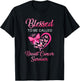 Blessed To Be Called Breast Cancer Survivor Pink Butterfly T-Shirt - T-Shirt | Black