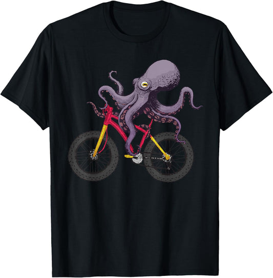 Cute Octopus Women Kids Sea Creature Octopus Lover T-Shirt - T-Shirt | Black
