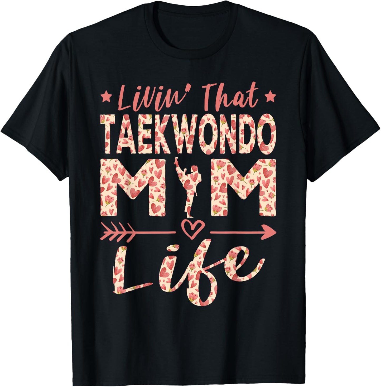 Funny Taekwondo Mom Taekwondo Mama Martial Arts T-Shirt - T-Shirt | Black