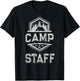 Vintage CAMP STAFF Summer Campground Host Crew Counselor T-Shirt - T-Shirt | Black