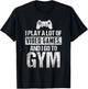 Video Games And Gym Gaming Gamer Bodybuilding Workout T-Shirt - T-Shirt | Black