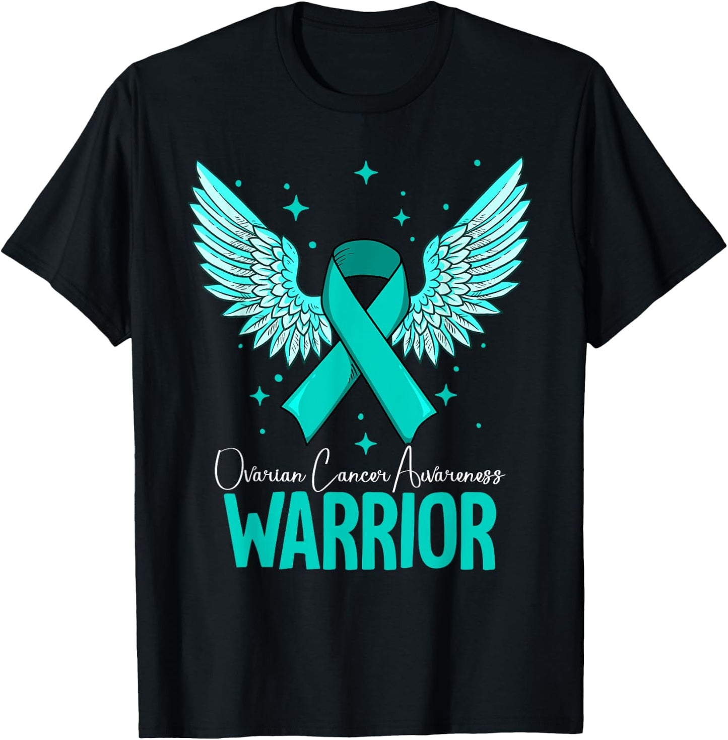 Warrior Ovarian Cancer Awareness T-Shirt - T-Shirt | Black