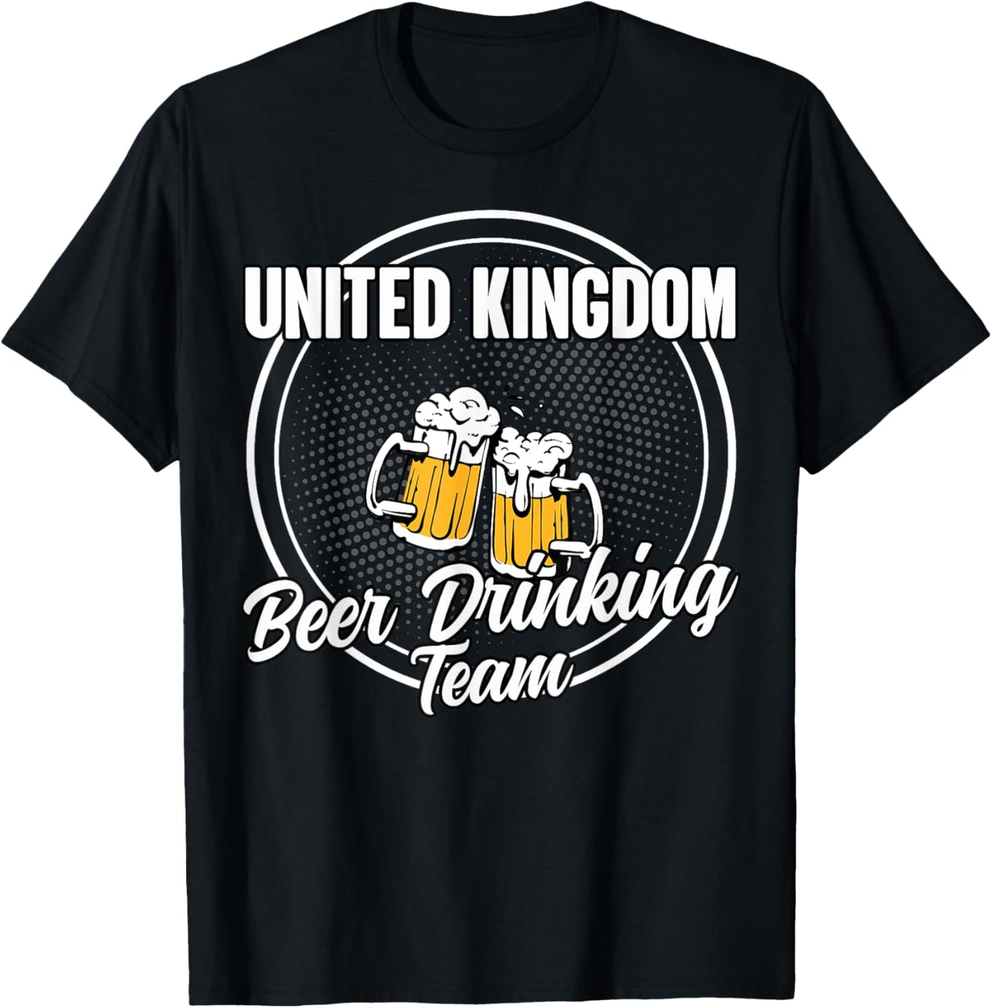 Funny United Kingdom Squad British Beer Drinking Team T-Shirt - T-Shirt | Black