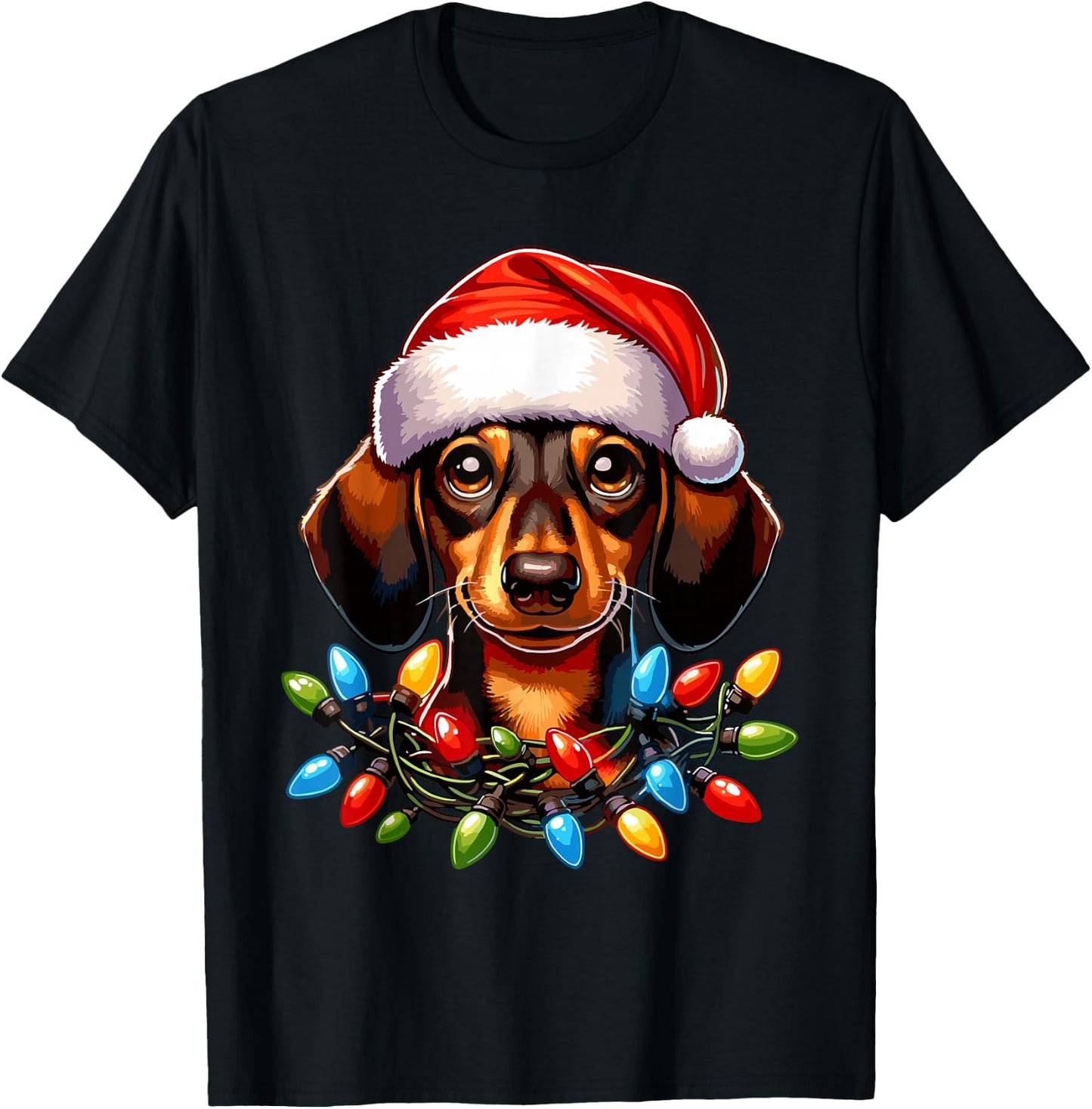 Dog Owner Xmas Men Women Favorite Dachshund Christmas T-Shirt - T-Shirt | Black