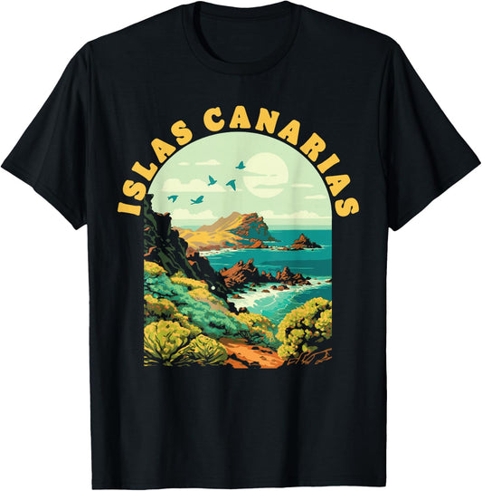 Tenerife Islas Canarias Vintage Souvenir Canary Islands T-Shirt - T-Shirt | Black