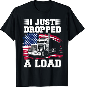 Truck Driver Design Dad Big Rig Semi-Trailer Truckin T-Shirt - T-Shirt | Black