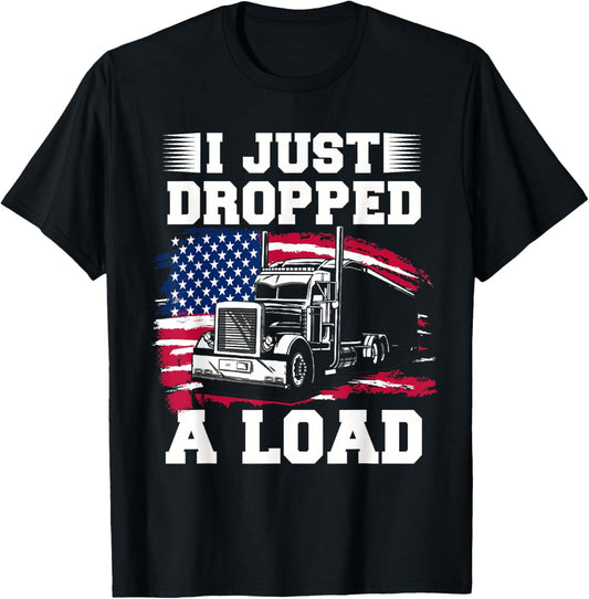Truck Driver Design Dad Big Rig Semi-Trailer Truckin T-Shirt - T-Shirt | Black