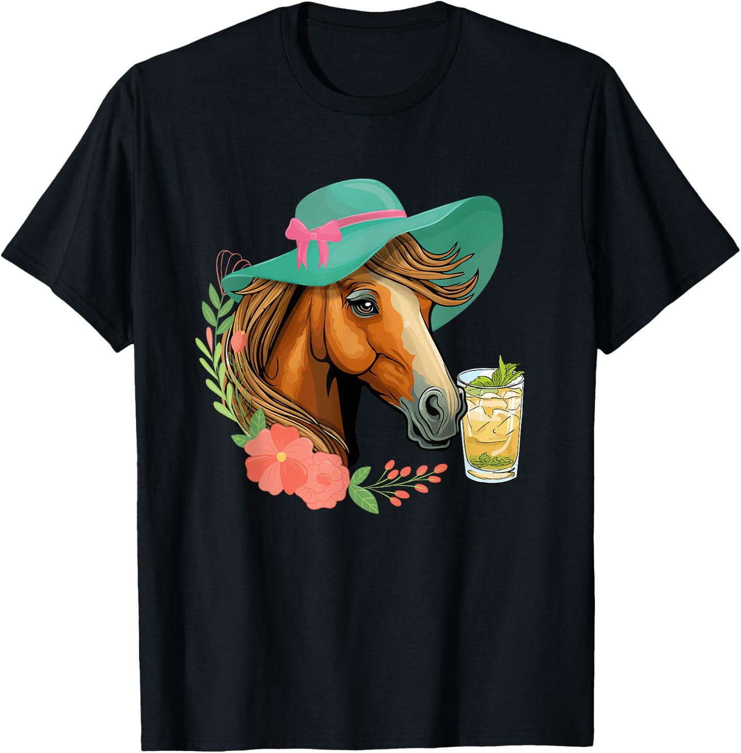 Horse Tea Party - Horses Horseman Equestrian Riding T-Shirt - T-Shirt | Black