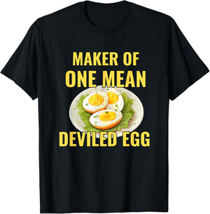 Best Deviled Eggs Maker Thanksgiving One Mean Deviled Egg T-Shirt - T-Shirt | Black