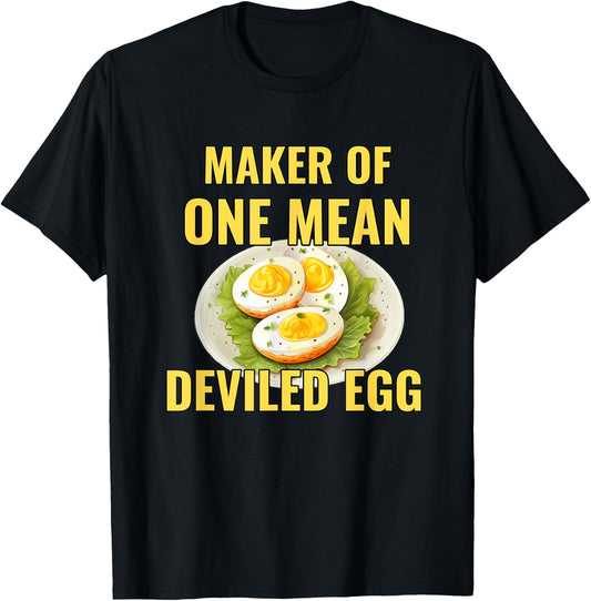 Best Deviled Eggs Maker Thanksgiving One Mean Deviled Egg T-Shirt - T-Shirt | Black