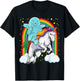 Tardigrade Riding Unicorn Funny Magical Tardigrade Unicorn T-Shirt - T-Shirt | Black