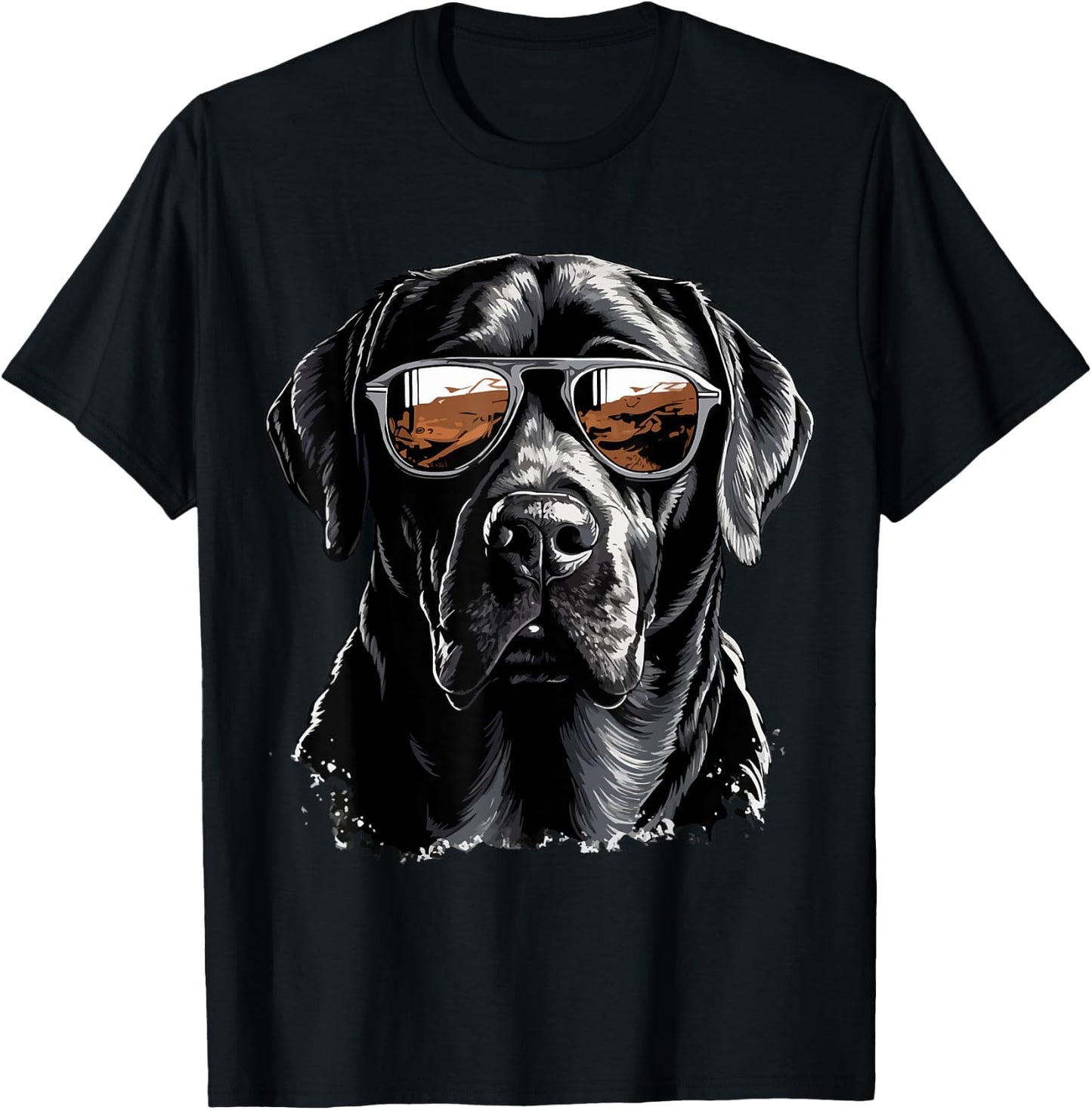 Labrador Retriever Lab Dog Breed Pet with Sunglasses Women Kids T-Shirt - T-Shirt | Black