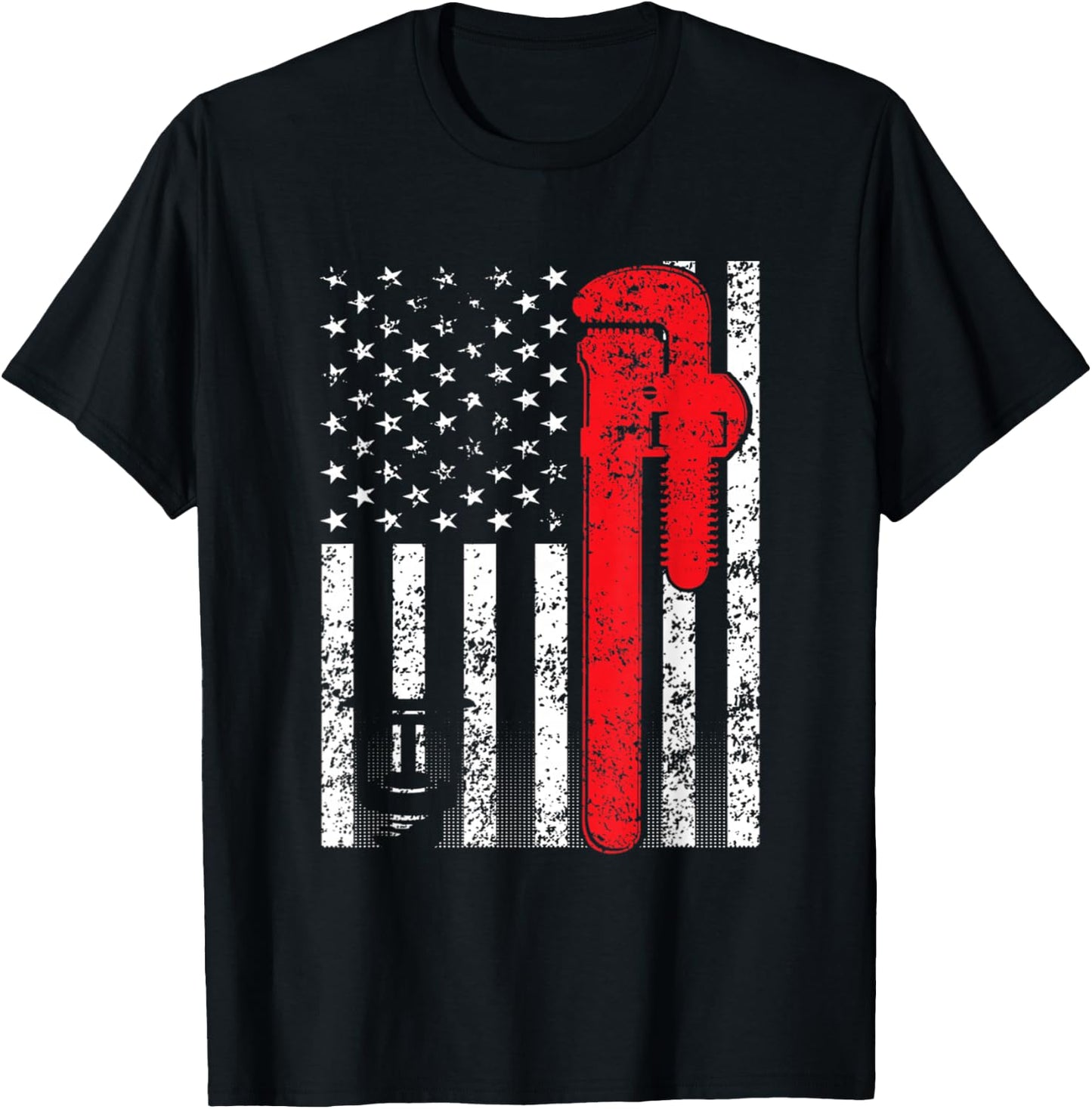 American Sprinkler Fitter -Adults Black Cotton Polyester Modern Lightweight Classic Fit Short Sleeve T-Shirt - T-Shirt | Black