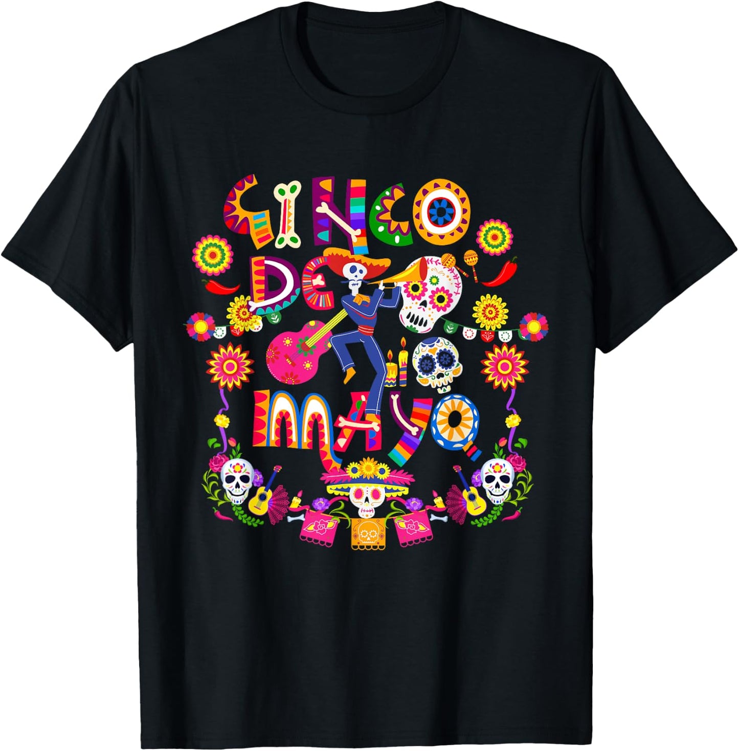 Cinco De Mayo Fiesta Surprise Camisa 5 De Mayo Viva Mexico T-Shirt - T-Shirt | Black