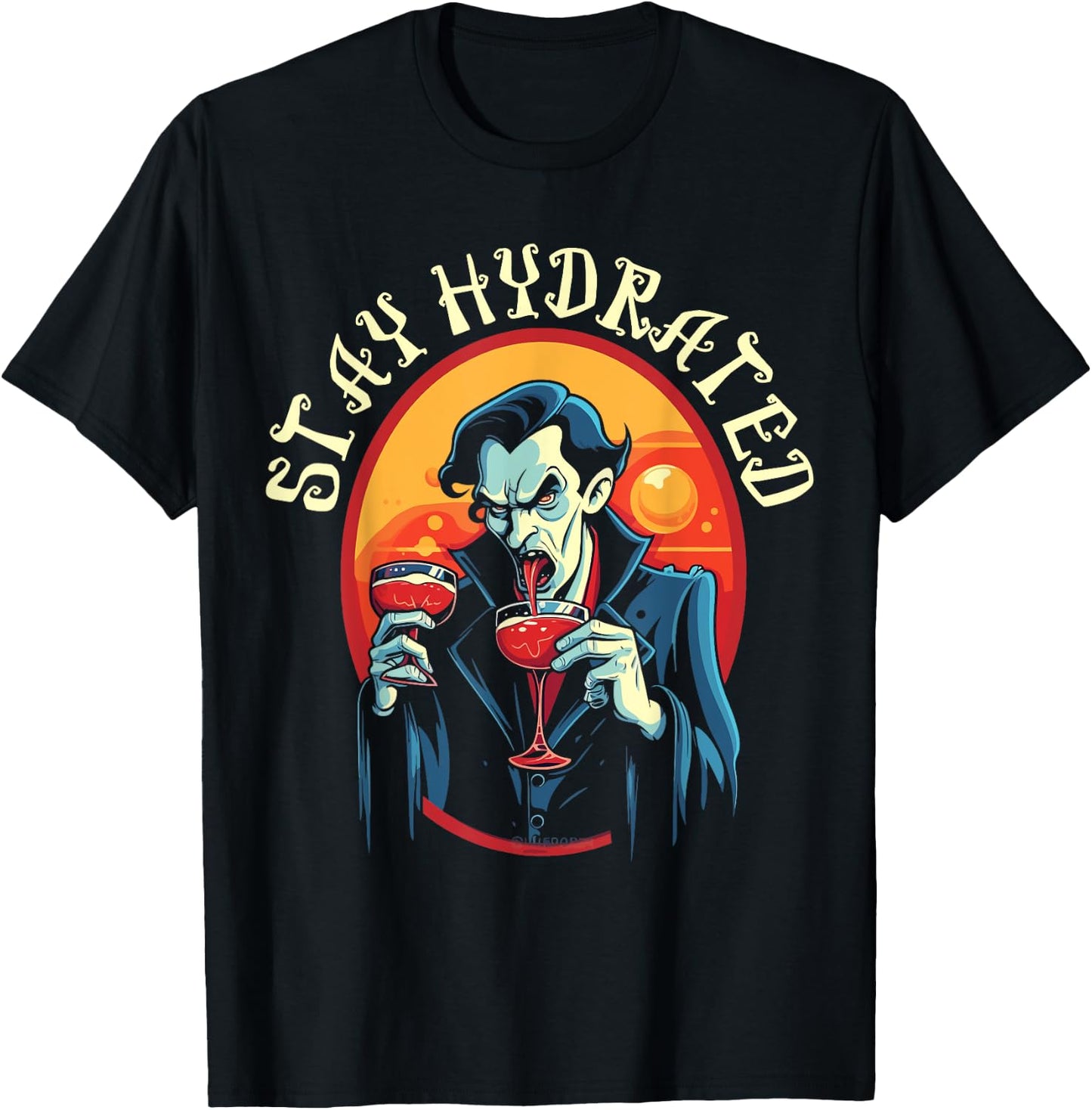 Dracula Halloween Scary Trick Or Treat Spooky Vampire T-Shirt - T-Shirt | Black