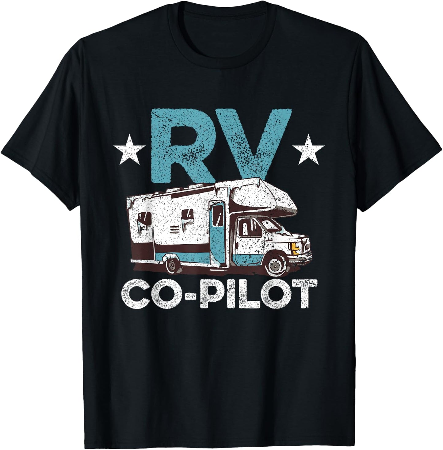 RV Co-Pilot Motorhome Camping Lovers Campers Traveler T-Shirt - T-Shirt | Black