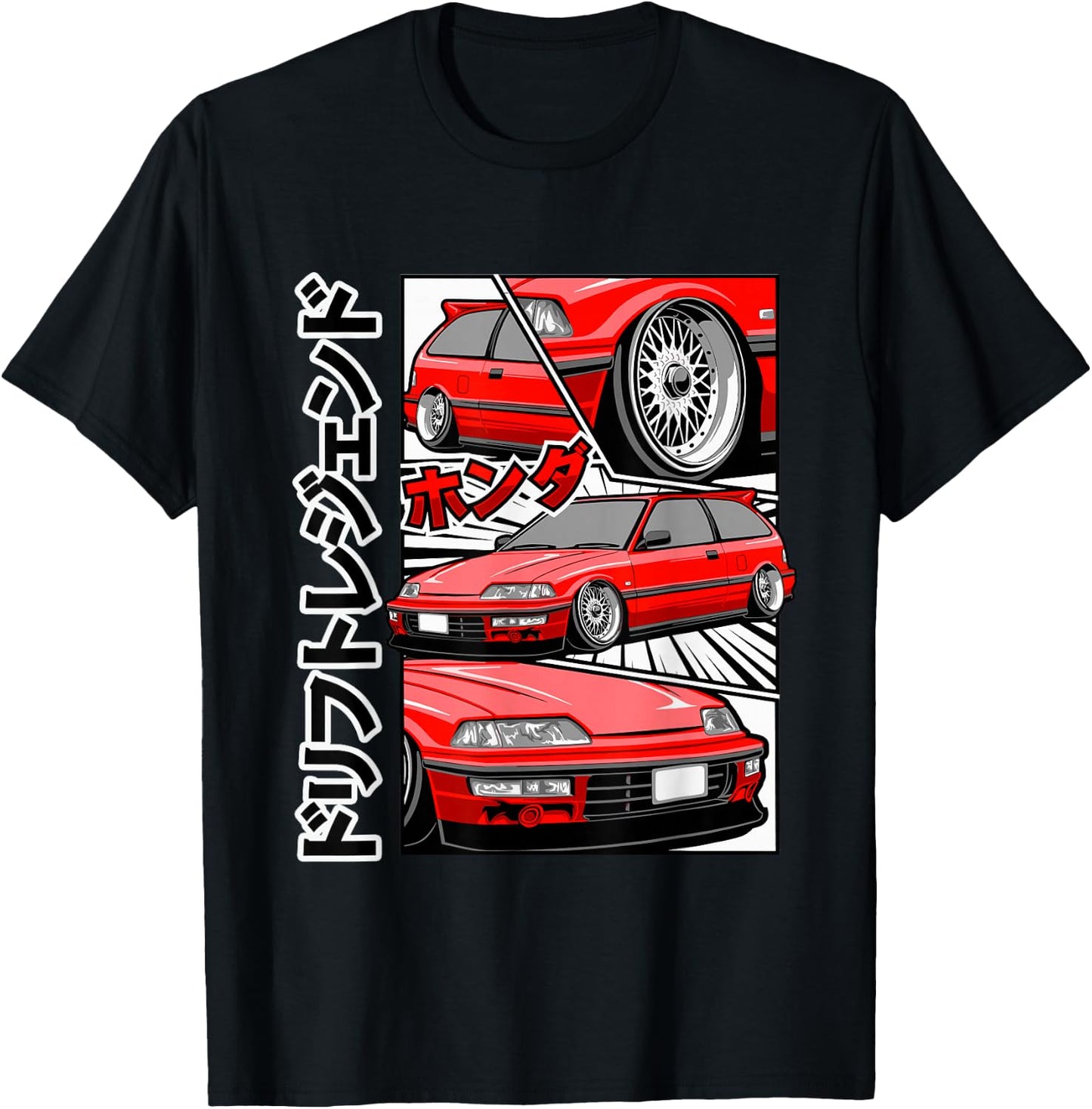 Japanese old-school JDM tuning car T-Shirt - T-Shirt | Black