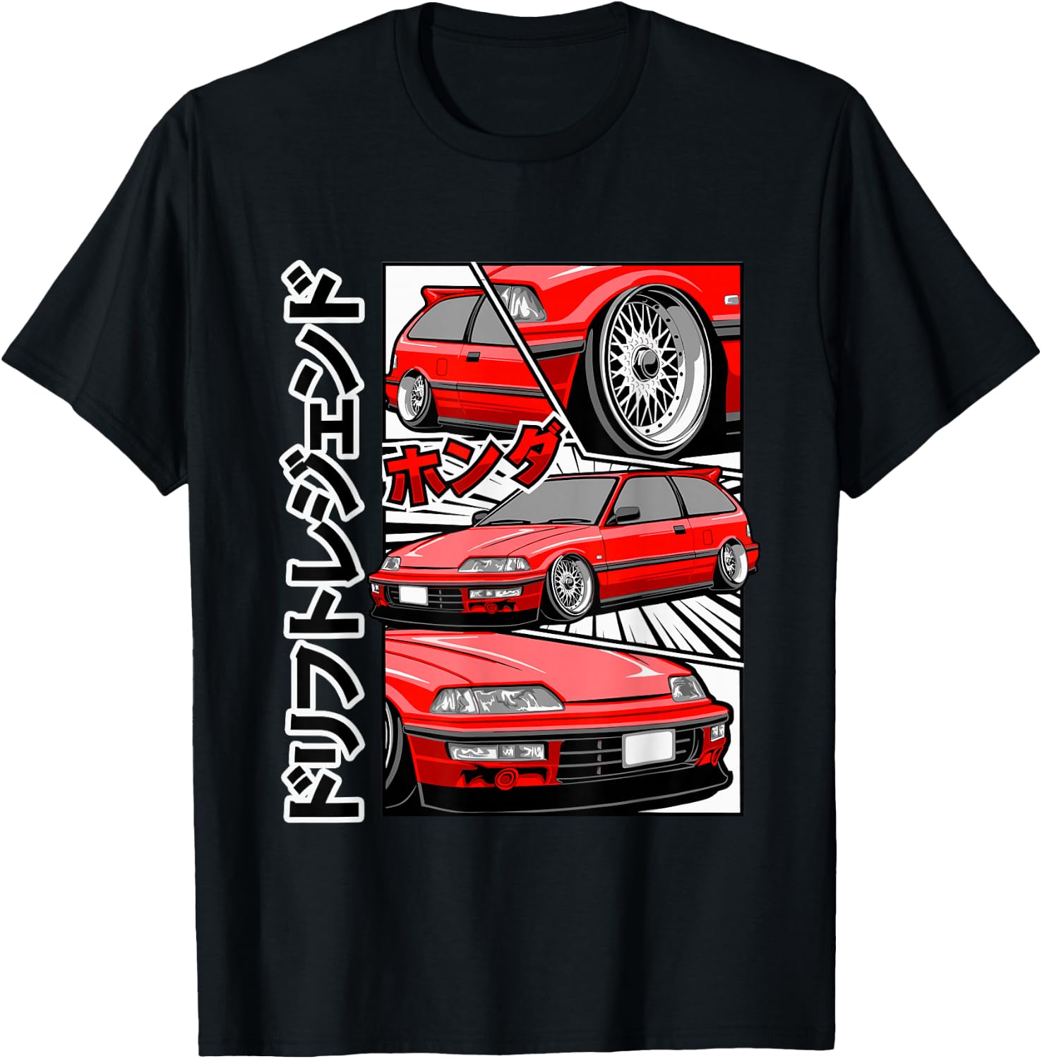 Japanese old-school JDM tuning car T-Shirt - T-Shirt | Black