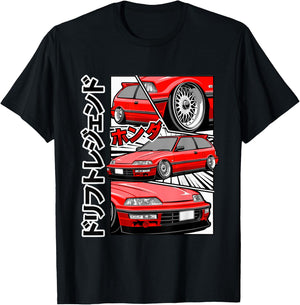 Japanese old-school JDM tuning car T-Shirt - T-Shirt | Black