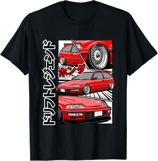 Japanese old-school JDM tuning car T-Shirt - T-Shirt | Black