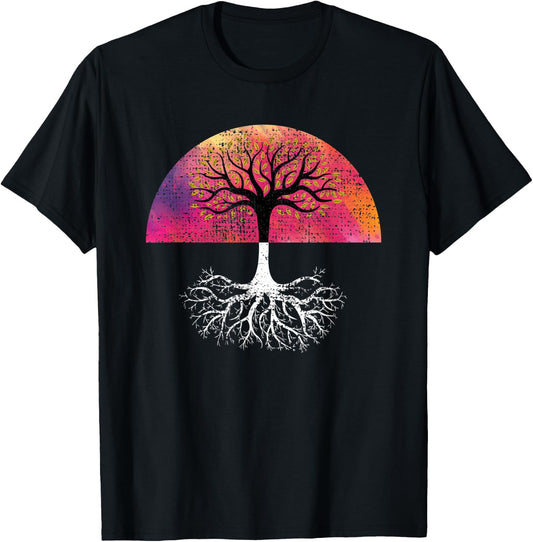 Tree Of Life Growth Tree Of Life Roots Yoga T-Shirt - T-Shirt | Black