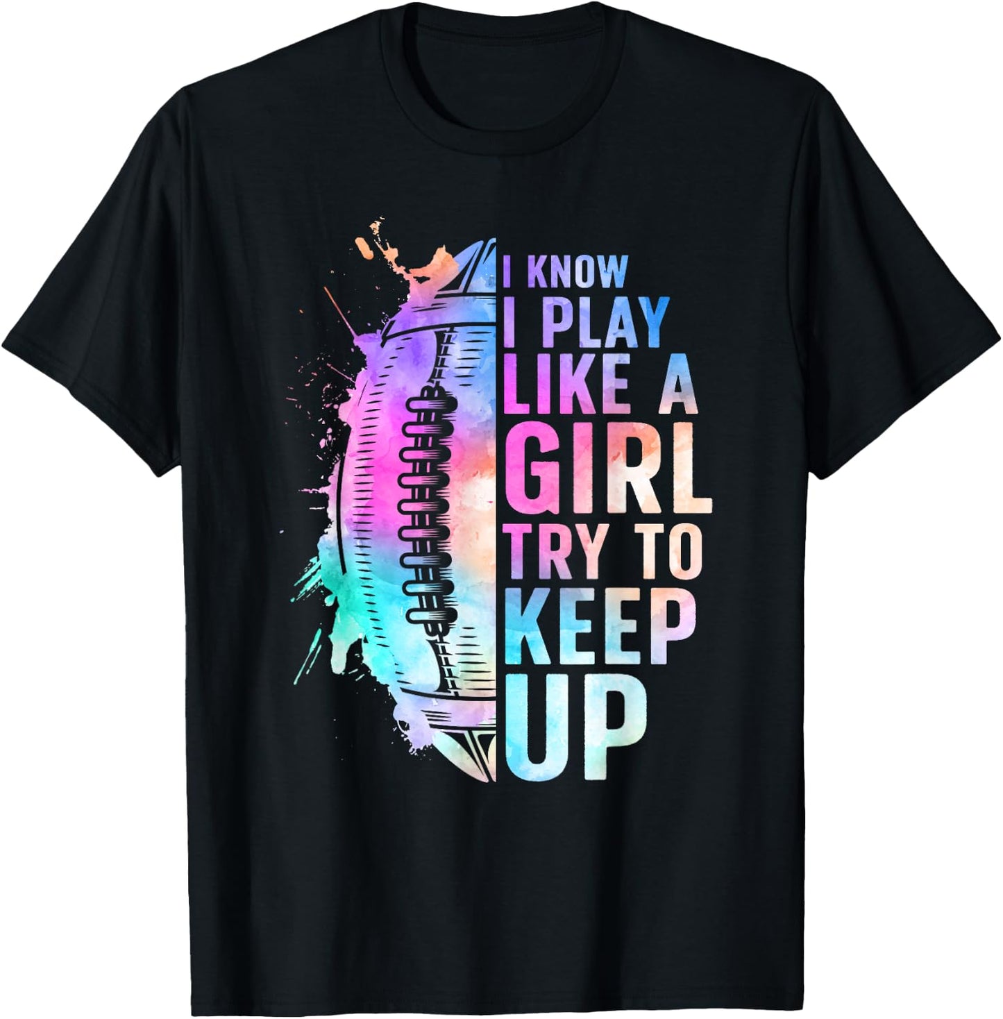 Cool Football Girls Football Player Coach Sports T-Shirt - T-Shirt | Black