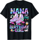 Nana of The Birthday Girl Rolling Skate Lover Matching T-Shirt - T-Shirt | Black