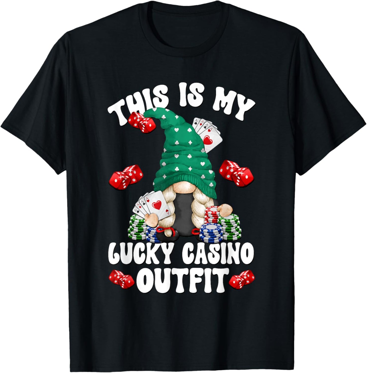 Las Vegas Gnome Mom For Casino Night This Is My Lucky Casino T-Shirt - T-Shirt | Black