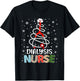 Cute Dialysis Nurse Xmas Tree Merry Christmas Nurse Nursing T-Shirt - T-Shirt | Black