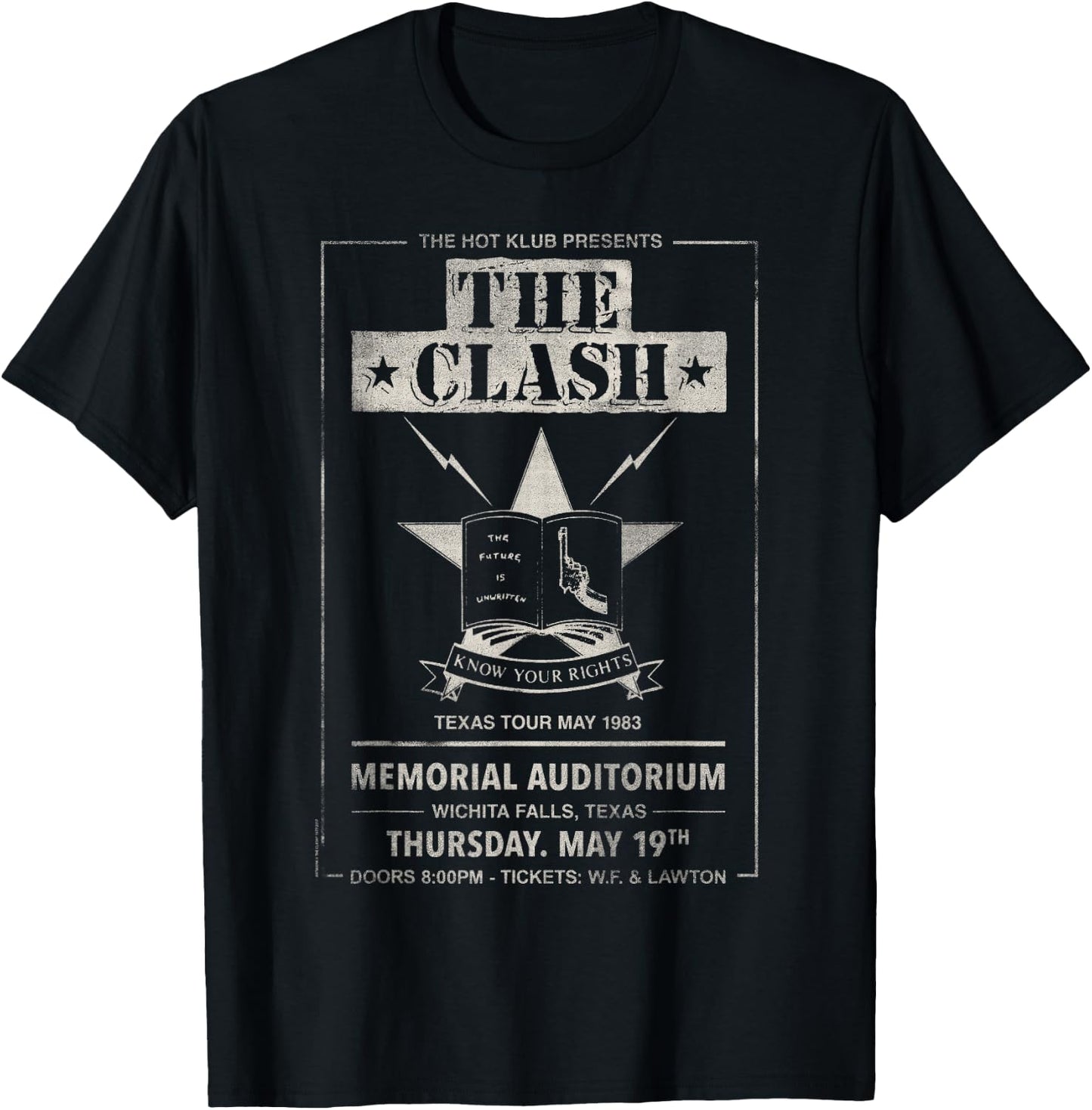 The Clash - Texas Tour 83' Wichita Falls T-Shirt - T-Shirt | Black