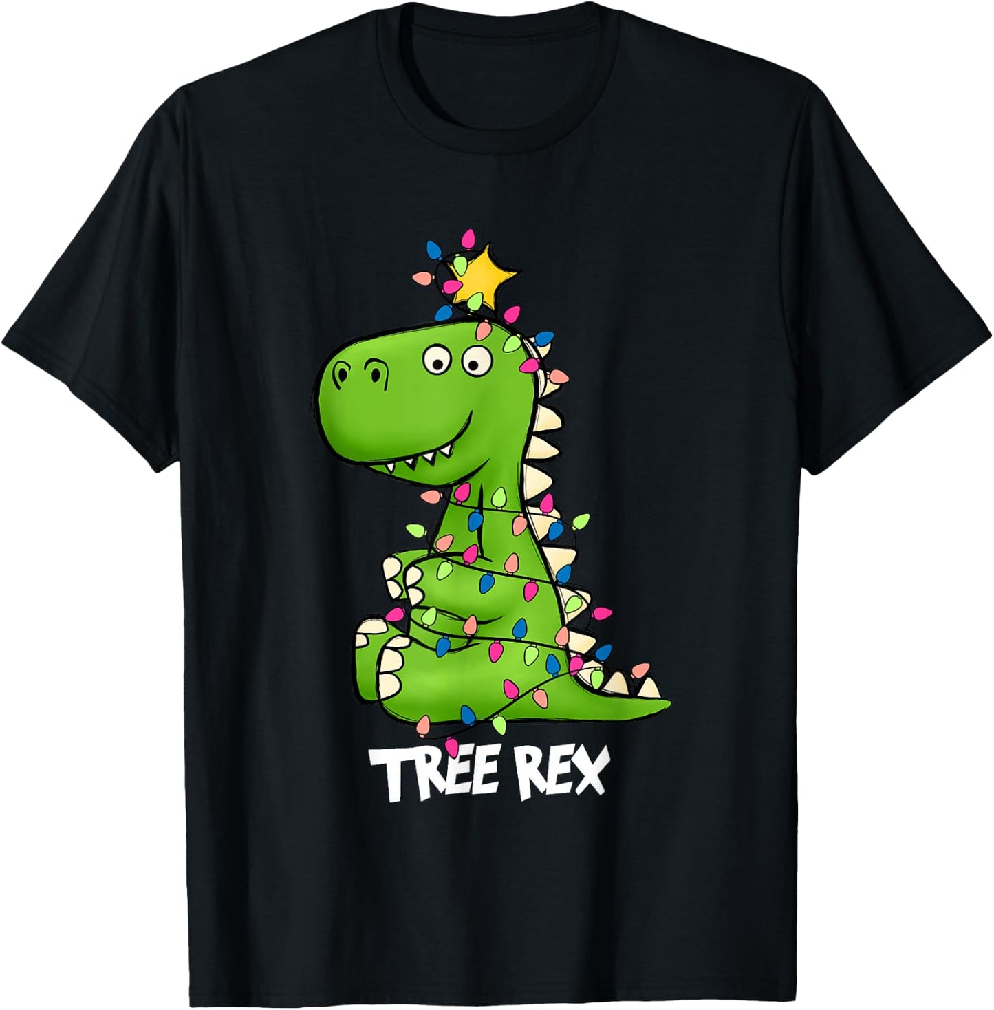 Tree Rex Funny Xmas Trex Boys Toddler Christmas Dinosaur T-Shirt - T-Shirt | Black