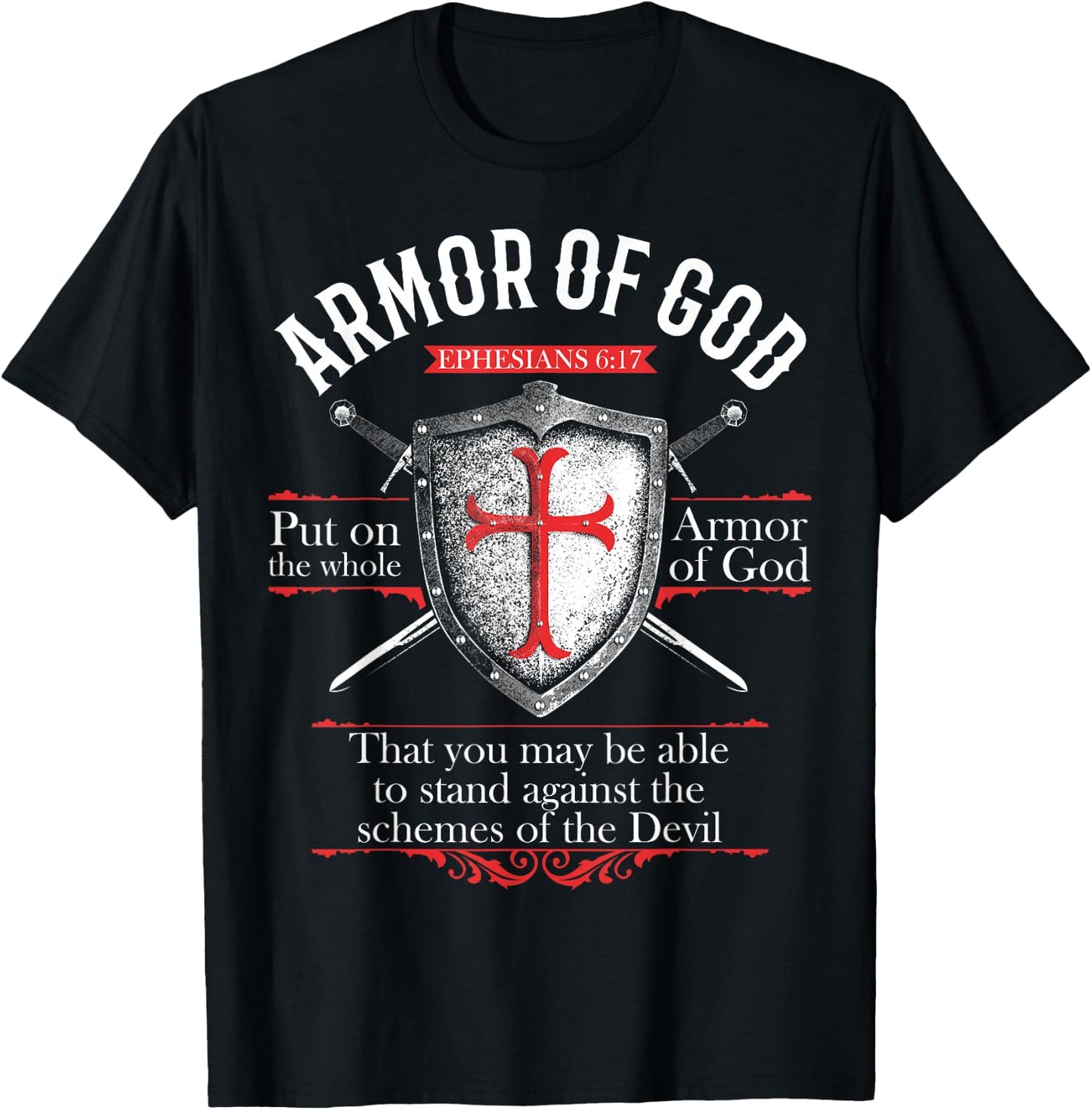 The Full Armor Of God - Ephesians 6:17 T-Shirt - T-Shirt | Black