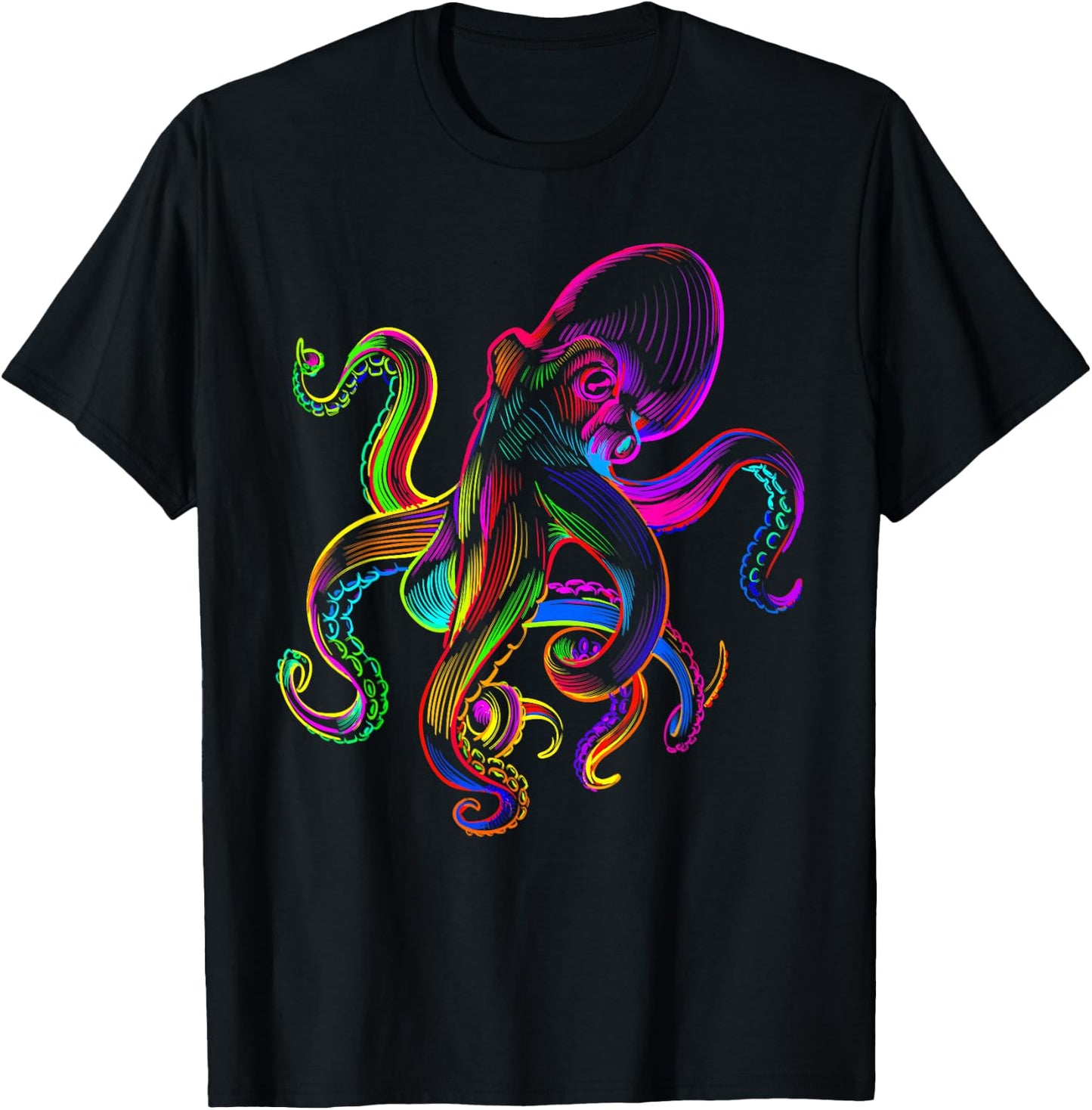 Funny octopus sea monster krakens Jellyfishes sea animals T-Shirt - T-Shirt | Black