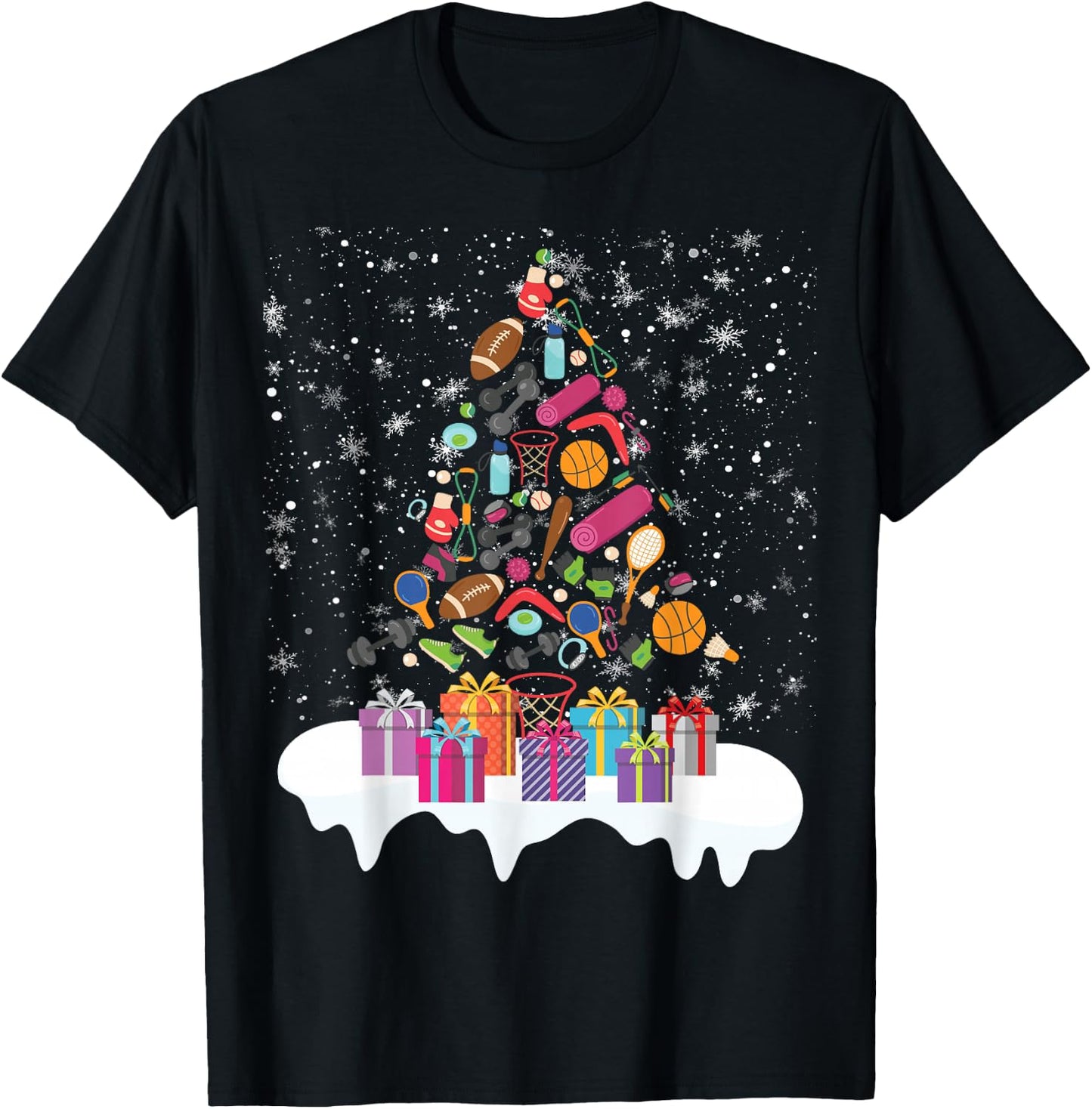 PE Teacher Christmas Tree Physical Education Xmas Party Women T-Shirt - T-Shirt | Black