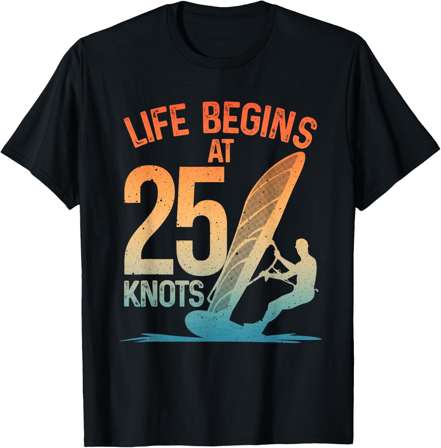 Funny Windsurfing Design Women Windsurfer Surfing T-Shirt - T-Shirt | Black