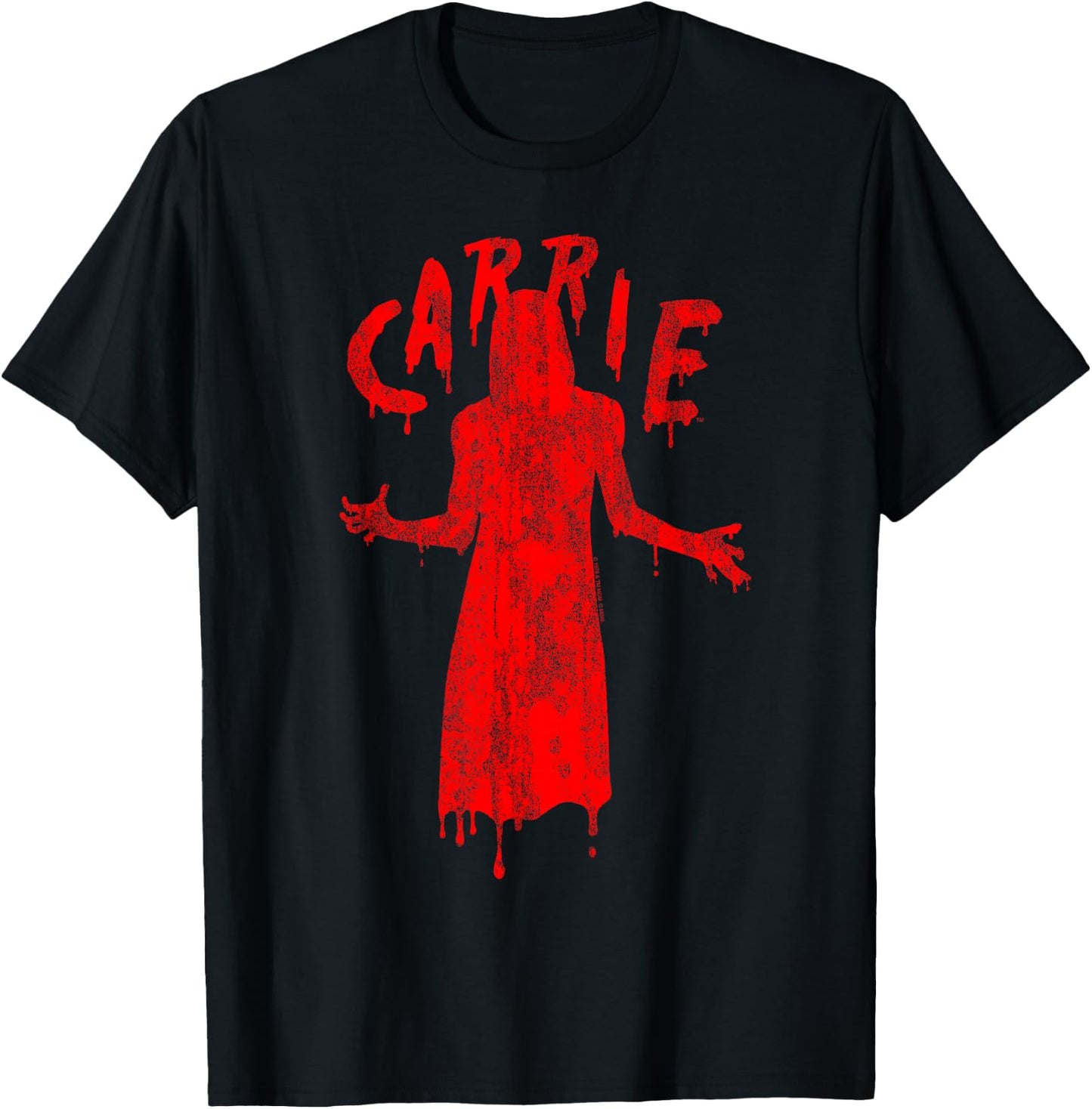 Carrie Official Movie - Black, -Adults, Short Sleeve, Small, , Modern, Neon Japanese Design T-Shirt - T-Shirt | Black
