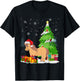 Funny Christmas Miniature Horse Santa Hat Matching Family T-Shirt - T-Shirt | Black
