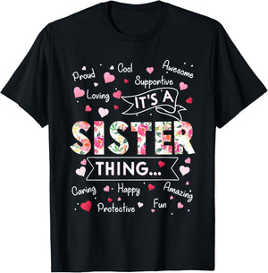 It's a Sister Thing Funny Sayings Cute Grandma Mothers Day T-Shirt - T-Shirt | Black
