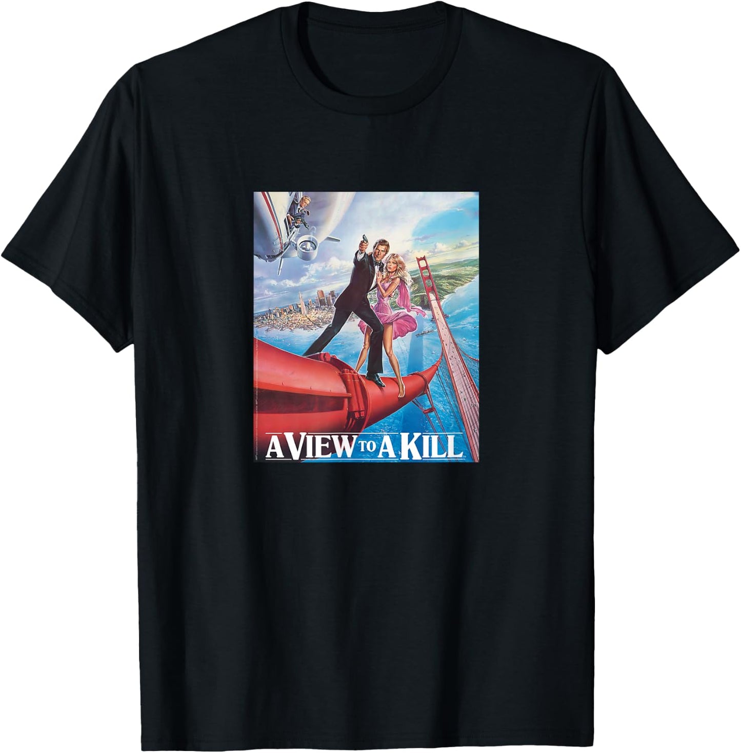 Official James Bond 007 A View to a Kill T-Shirt - T-Shirt | Black