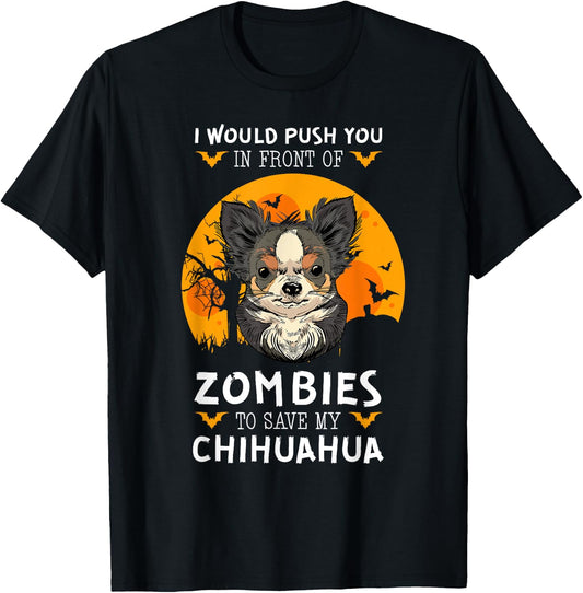 Chihuahua Halloween Zombie Dog Breed Animal Women T-Shirt - T-Shirt | Black