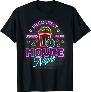 Family Movie Night Outfit Women Kids - Movie Lover T-Shirt - T-Shirt | Black