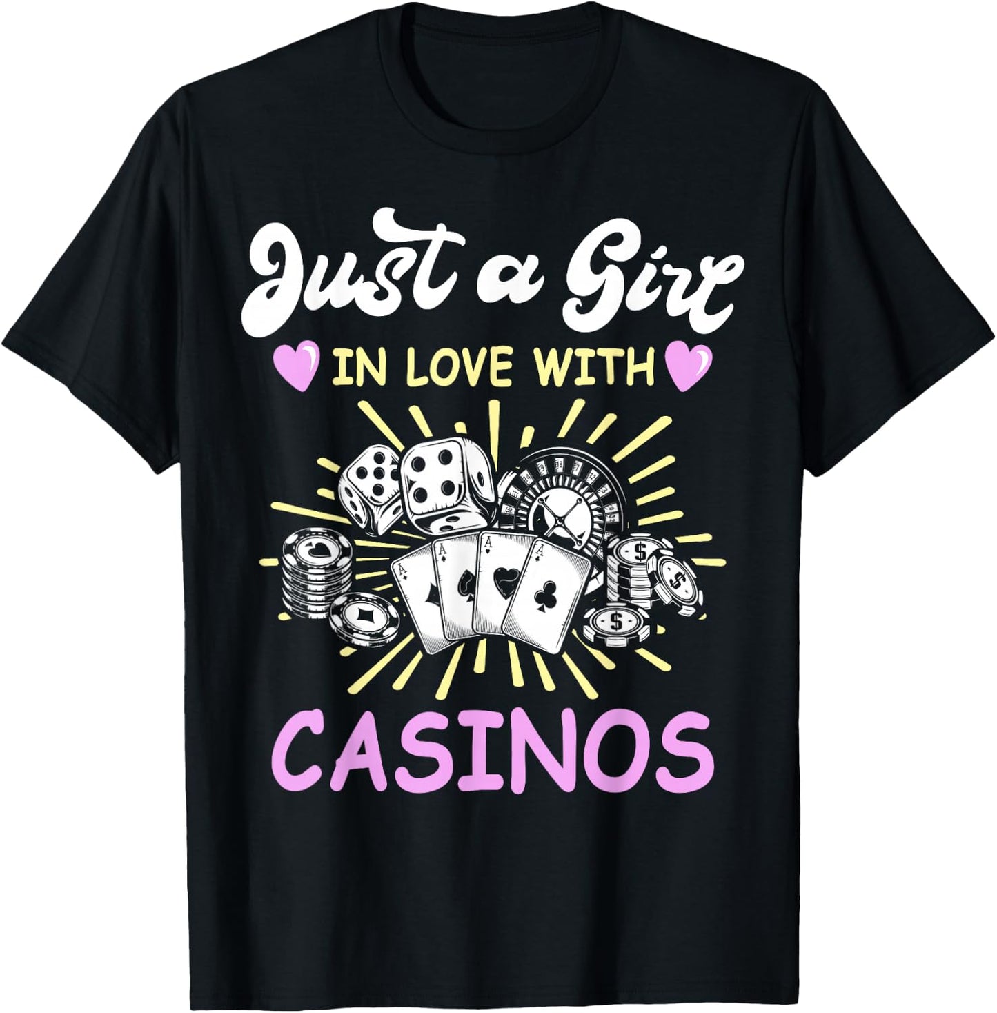 Casino Lover Casino Chips Outfit Slot Machine T-Shirt - T-Shirt | Black